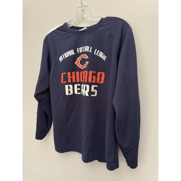 NFL TEAM APPAREL CHICAGO BEARS Youth XXL 18 Pullover Long Sleeve Shirt Navy - Picture 2 of 8